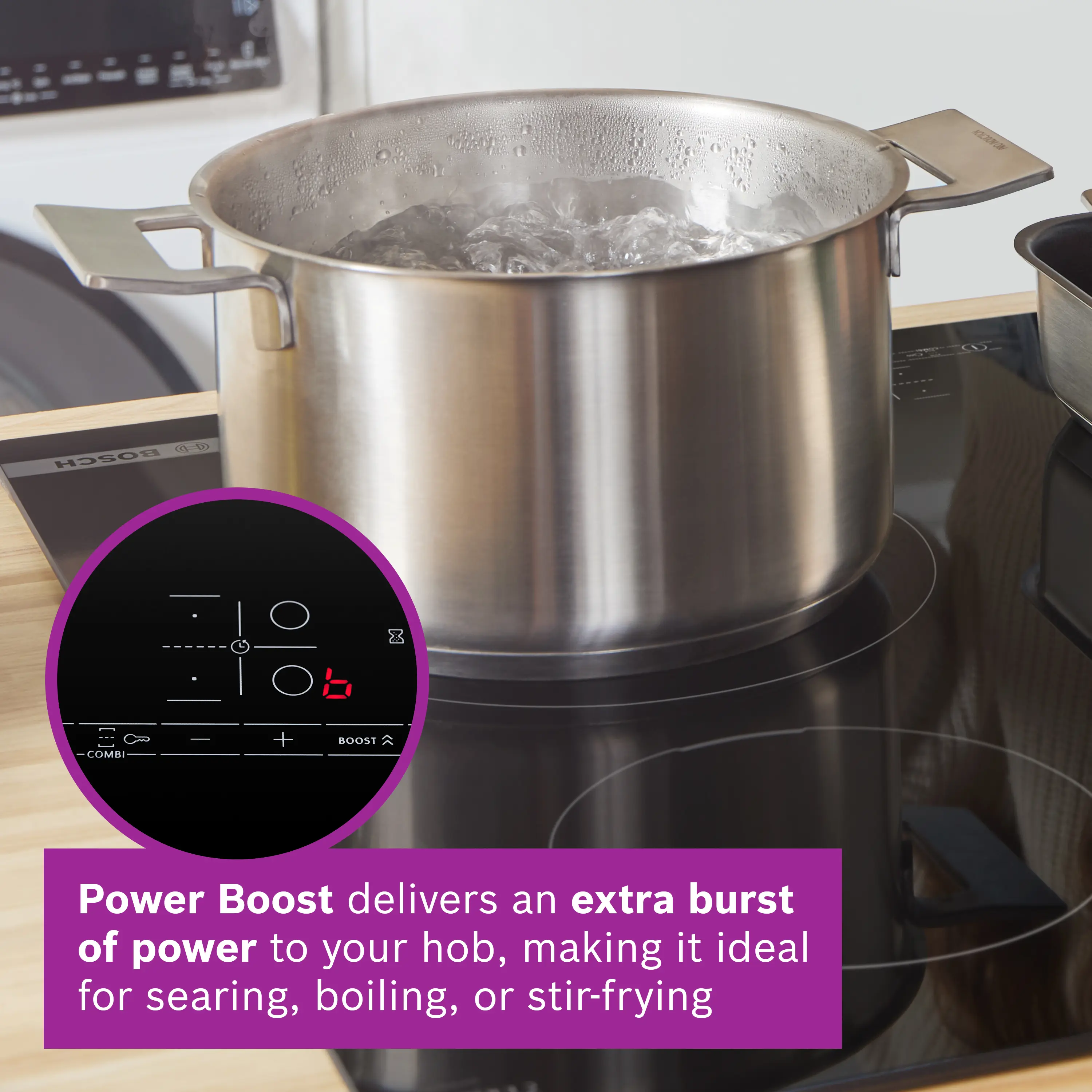 Plaque induction Bosch Série 4 PUE611BB5B 60cm vue 5